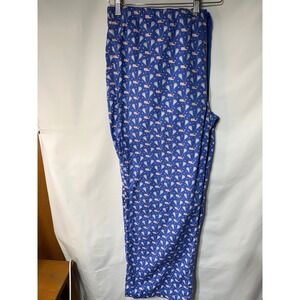 Vineyard Vines XL Blue Whale Print‎ Lounge Pajama Pants Sleep Bottoms